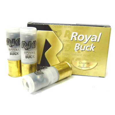 Rio Royal Buck Buckshot Load 12 Gauge Ammunition 5 Rounds 2-3/4" #4 Buck 1-1/5oz Lead Shot 1345fps