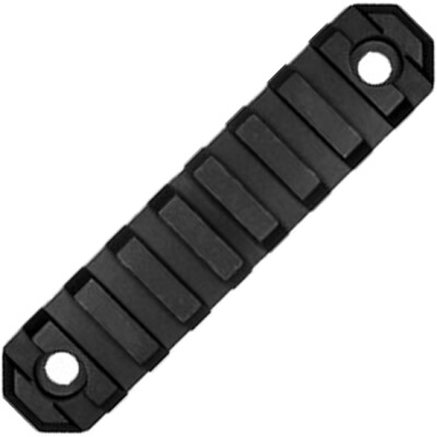 GrovTec M-LOK 9 Slot 3.8" Rail Section M-LOK to Picatinny Solid Aluminum Type III Black Hard Anodized Finish