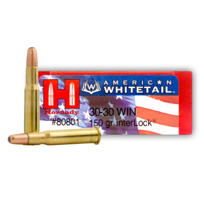 Hornady American Whitetail .30-30 Winchester Ammunition 200 Rounds RN InterLock 150 Grains