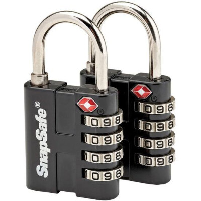 SnapSafe TSA Approved Combination Lock, Package of 2