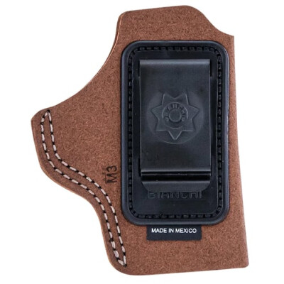Bianchi Belt Holster For Glock 19/23/32/38 Inside the Waistband Right Hand Suede Brown 18026