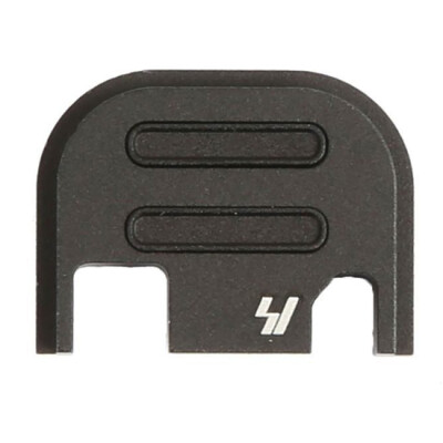 Strike Industries Slide Cover Plate Fits All for Glock Models Except 42/43 V2 Button Aluminum Black SI-GSP-V2-BK