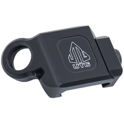 Leapers UTG Low-Pro Picatinny Mount Angled QD Sling Swivel Adaptor Aluminum Black TL-SWPM01