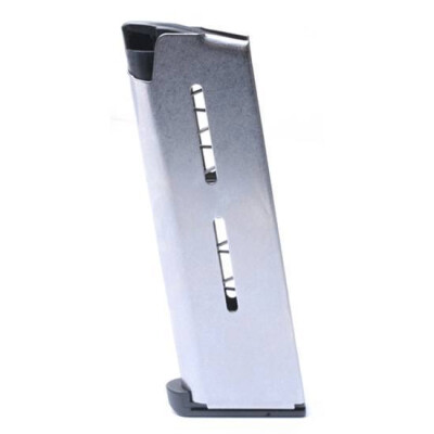 Wilson Combat 1911 Officer/Defender Compact 7 Round Magazine .45 ACP Lo-Profile Steel Base Pad Stainless Steel Natural Finish