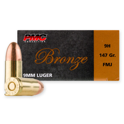 PMC Bronze 9mm Luger Ammunition 1000 Rounds FMJ 147 Grain