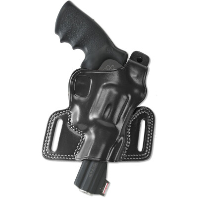 Galco Silhouette Hi-Ride Belt Holster Fits S&W N-Frame Revolvers Right Hand Leather Black