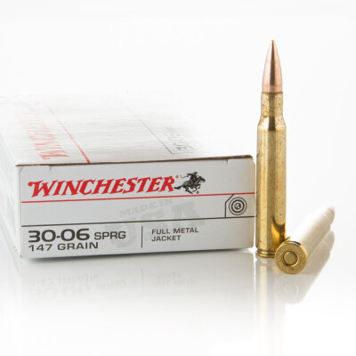 Winchester USA .30-06 Springfield Ammunition 200 Rounds FMJ 147 Grains