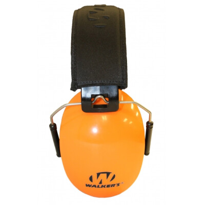 Walker's Game Ear Dual Color Passive Adult Folding Earmuffs 26 dB Noise Reduction Rating Blaze Orange