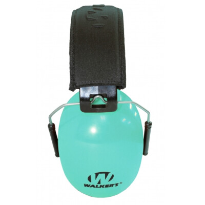 Walker's Game Ear Dual Color Passive Adult Folding Earmuffs 26 dB Noise Reduction Rating Light Teal