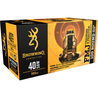 Browning .40 S&W Ammunition 100 Rounds FMJ 165 Grain