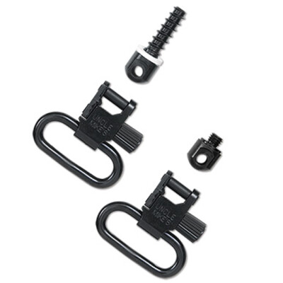 Uncle Mike's Quick Detach Forend Band Style Swivels/Machine Screw Base 1" Swivel Steel Black
