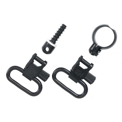 Uncle Mike's Quick Detach Full Band .22 Rimfire Sling Swivels 1" Swivel Steel Black