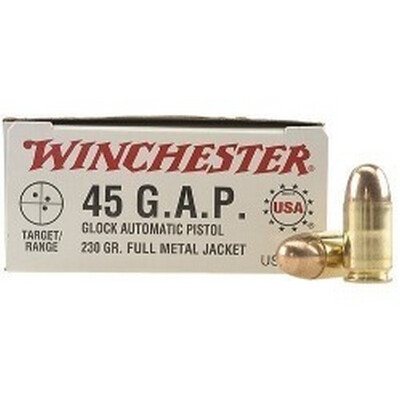 45 GAP 230 gr FMJ Winchester USA Ammo