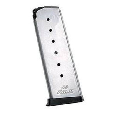 Kahr Arms All 45 Models Magazine .45 ACP 7 Rounds Polymer Extended Baseplate Stainless Steel K725
