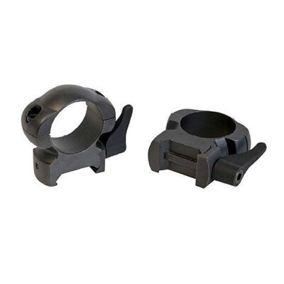 Weaver Grand Slam Lever Lok Rings 30mm High Black Steel