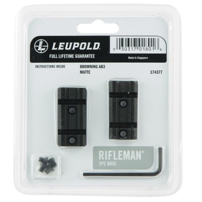 Leupold Rifleman 2-Piece Scope Base Browning AB3 Aluminum Black