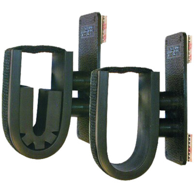 Rugged Gear Single Hook Dual Lock Mount Gun Holder Semi Permanent Non-Destructive Rifle Mount 3M Dual Lock Strip Aluminum Hooks Black 10030