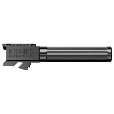CMC Triggers Glock 19 Gen 3-4 9mm Luger Match Grade Drop In Replacement Barrel Fluted/Non-Threaded 416R Stainless Steel DLC Matte Black Finish