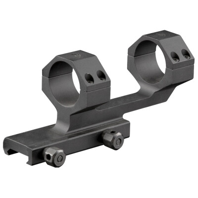 AIM Sports Cantilever Scope Mount 30mm Tube Diameter1 Piece Picatinny Mount High Height AR-15 Flat Top Compatible Aluminum Matte Black