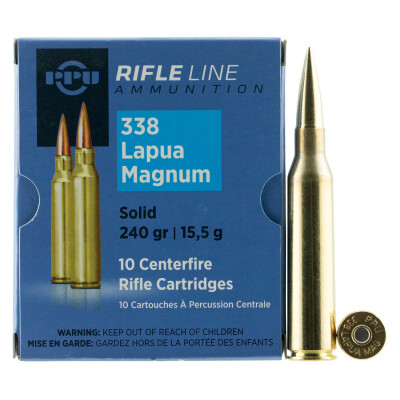 Prvi Partizan PPU Rifle Line .338 Lapua Magnum Ammunition 10 Rounds 240 Grain Full Metal Jacket Boat Tail 2995fps