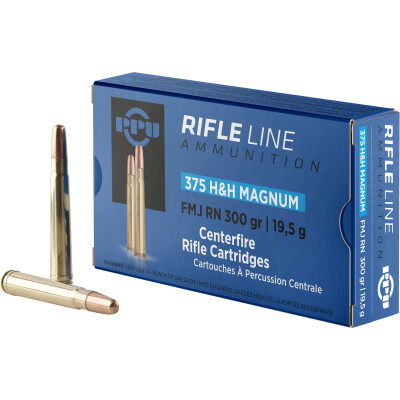 Prvi Partizan PPU Standard .375 H&H Mag Ammunition 10 Rounds 300 Grain FMJ 2460fps