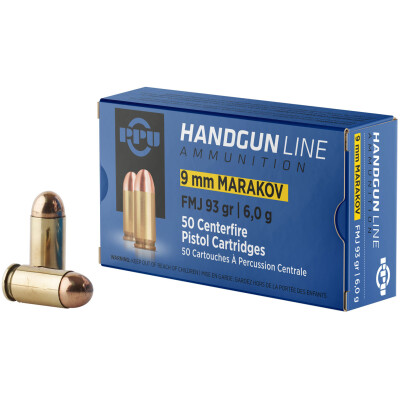 Prvi Partizan PPU 9x18 Makarov Ammunition 50 Rounds 93 Grain FMJ 1050fps