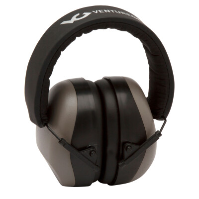 Pyramex VG80 Series Earmuff 25dB Noise Reduction Rating Adjustable Headband Black/Gray Accents