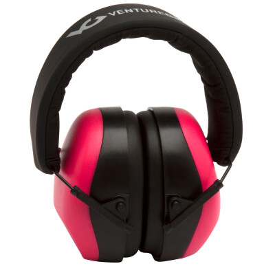 Pyramex VG80 Series Earmuff 25dB Noise Reduction Rating Adjustable Headband Black/Pink Accents