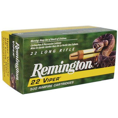 Ammo 500 Round Brick .22 LR Remington Viper Truncated Cone Lead 36 Grain 1410 fps 1922