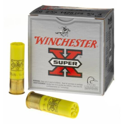 Winchester Drylok Super Steel 20 Gauge Ammunition 25 Round Box 2-3/4" #4 Plated Steel Shot 3/4 oz 1425 fps
