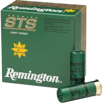 Remington Premier STS Light Target 12 Gauge Ammunition 25 Rounds 2-3/4" #8 Lead 1-1/8oz 1145fps