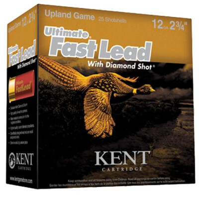 Ammo 12 Gauge Kent Cartridge Ultimate Fast Lead 2-3/4" #5 Lead 1-3/8 Ounce 25 Round Box 1475 fps K122UFL40-5