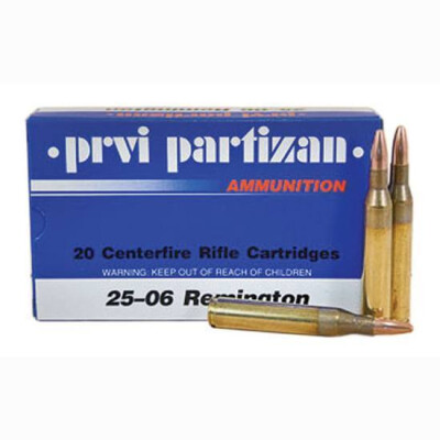 Prvi Partizan .25-06 Rem 90 Grain HP 20 Round Box