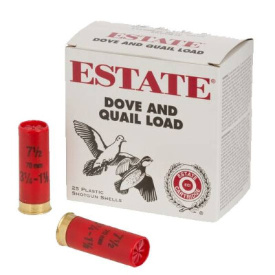 Ammo 12 Gauge Estate Cartridge Dove And Quail Load 2-3/4" #7.5 Lead 1-1/8 Ounce 250 Round Case 1250 fps GTL12XHN7.5
