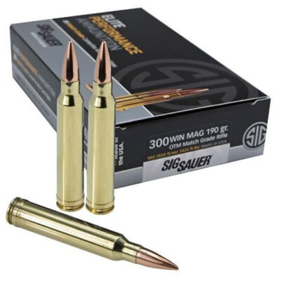 SIG Sauer Elite Performance .300 Win Mag Ammunition 20 Rounds 190 Grain OTM 2850fps