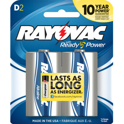 Rayovac D Cell Batteries Alkaline Batteries 2 Per Package