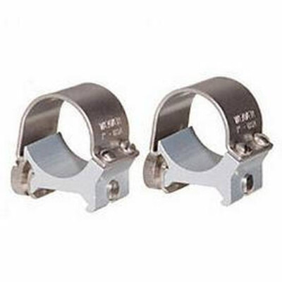 Weaver 1" Detachable Top Mount Rings Medium Thumbscrews Matte Silver 49032