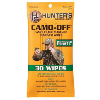Hunter's Specialties Camo Off Camo Disposable Makeup Remover Wipes 30 Pack