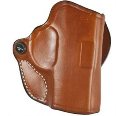 DeSantis Mini Scabbard Belt Slide Holster fits Glock 29/30 H&K P2000 Right Hand Leather Tan
