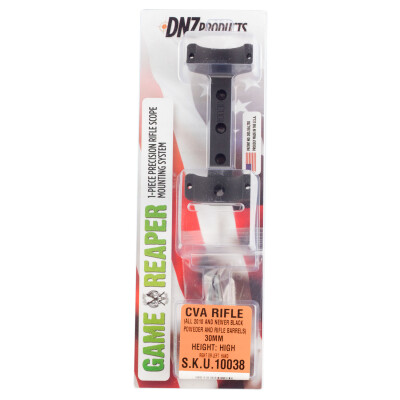 DNZ Products Game Reaper One Piece Scope Base/Ring Combo CVA Rifles/CVA 2010 and Newer Black Powder 30mm Tube High Height 6061-T6 Billet Aluminum Anodized Matte Black Finish