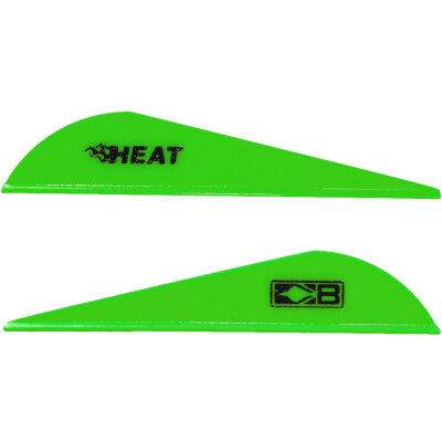 Bohning Blazer Heat Hunting Vanes 6 Grains Synthetic Neon Green 36 Pack