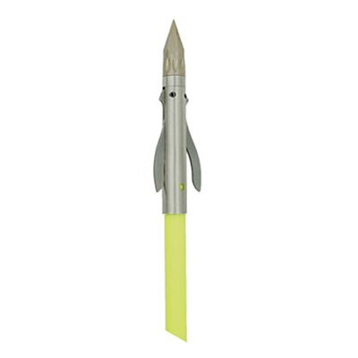 Muzzy Fish Arrow W/Iron 2-Barb Nock & Bottle Slide Chartreuse