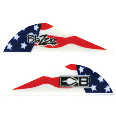 Bohning Blazer Patriotic Vanes 6 Grains Synthetic True Color American Flag 100 Pack