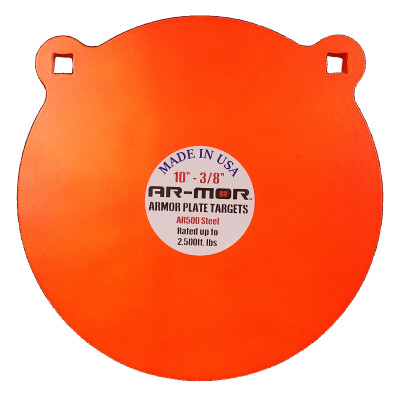 AR-Mor 10" AR500 Steel Gong Target 3/8" Orange