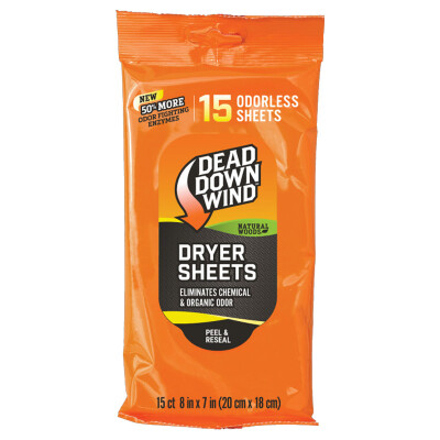 Dead Down Wind Dryer Sheets Natural Woods 15 Count