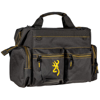 Browning Shooting Range Bag Black with Gold Trim
