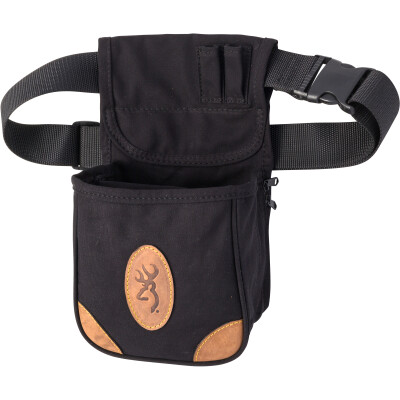 Browning Lona Canvas/Leather Shell Pouch Black
