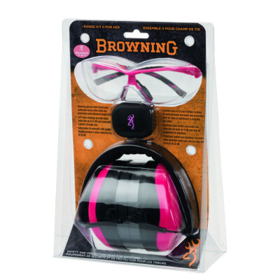 Browning Range Kit Eye and Hearing Protection for Her 19dB Pink/Black 126373