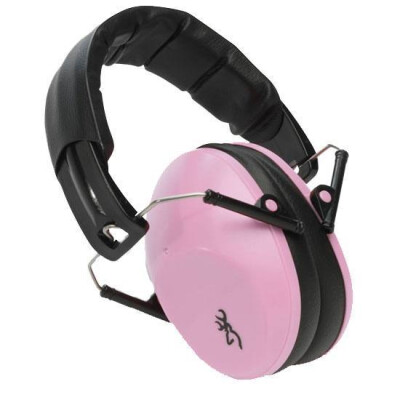 Browning Buckmark II Hearing Protector Folding Buckmark Logo 31dB Pink/Black 12687