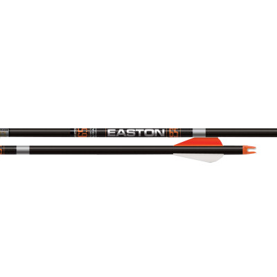 Easton Archery Hunter Classic 340 6.5mm Arrow 2" Bully Vane Fletching Carbon Shaft Black/Orange/White 6-Pack